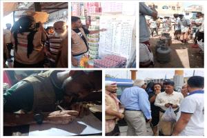 حملات رقابية مكثفة في عدن لضبط الأسواق وتأمين استقرار الغاز بعد العيد