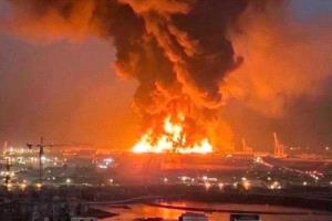 انفجارات ضخمة تهز محيط مطار أربيل الدولي