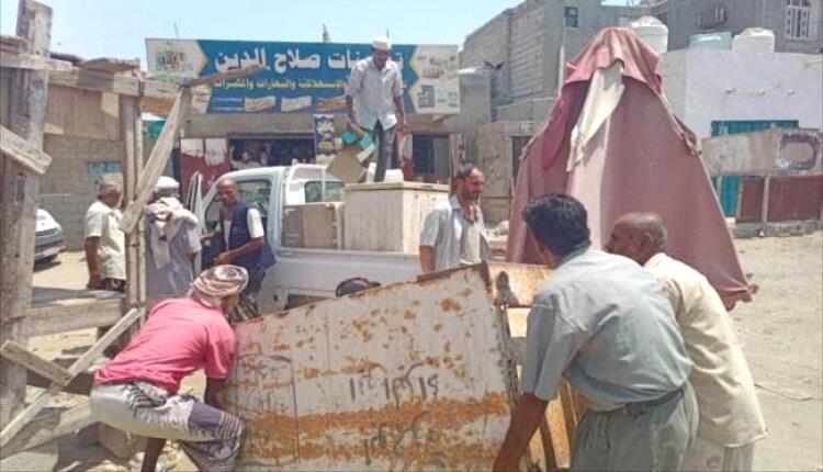حملة موسعة في البريقة لإزالة العشوائيات وتنظيم الشوارع وتحسين المظهر الحضري