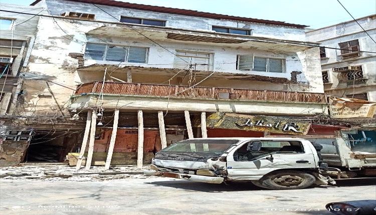 انهيار شرفة سكنية في كريتر دون تسجيل إصابات