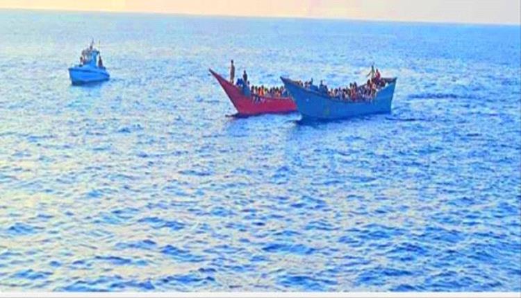 خفر السواحل يحبط تهريب 340 مهاجرًا غير شرعي عبر خليج عدن