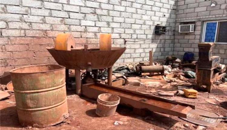 أمن حضرموت يضبط ورشة غير قانونية لتعدين الذهب في المكلا