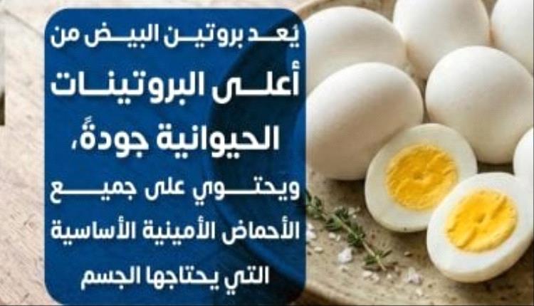 البيض من أغنى مصادر البروتين الكامل ويدعم بناء الجسم