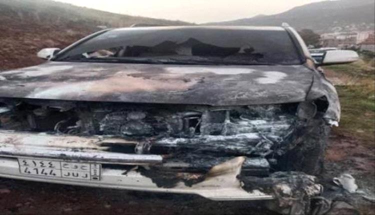 إحراق سيارة مغترب في حادث غامض بمدينة إب وسط تزايد حوادث استهداف المركبات