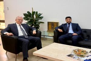 السفير الألماني يبحث مع الخضر السليماني مستجدات المشهد السياسي وتعزيز مسارات السلام