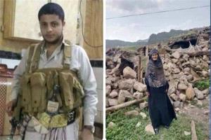 مسلحون حوثيون يهدمون منزل امرأة مسنة في مديرية العدين بمحافظة إب