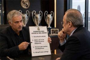 مورينيو يشترط صلاحيات واسعة للعودة إلى تدريب ريال مدريد