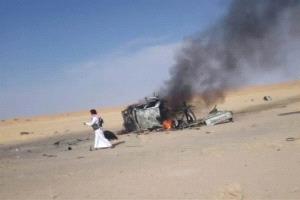 نجاة نجل شيخ قبلي من انفجار لغم حوثي في طريق “اليتمة” بمحافظة الجوف