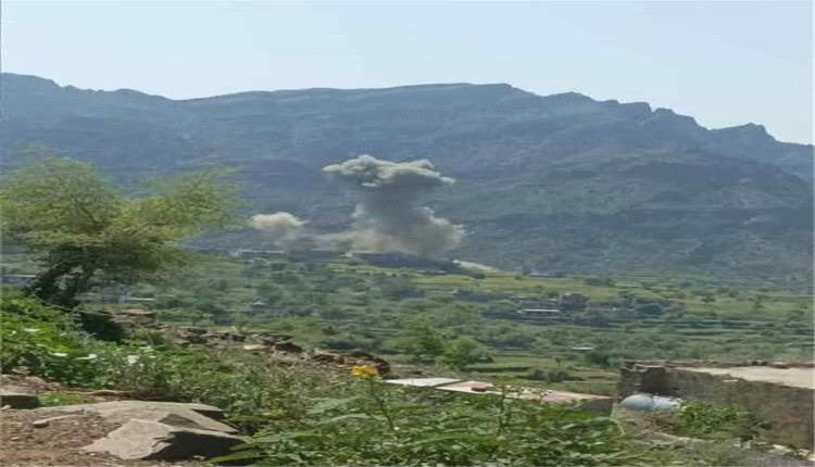 غارة جوية تستهدف مواقع حوثية غربي تعز
