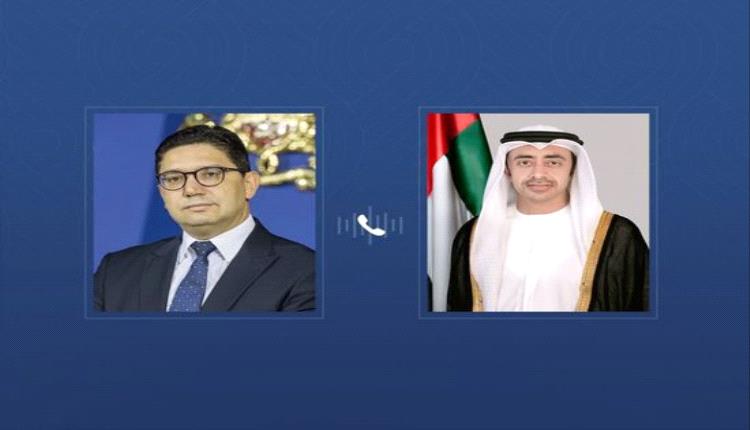 عبدالله بن زايد ونظيره المغربي يبحثان التطورات الإقليمية