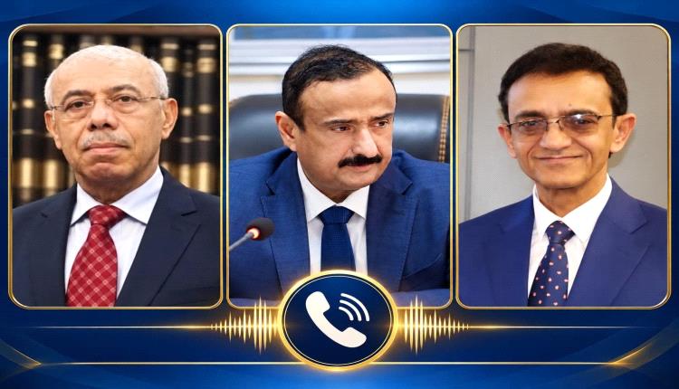 المحافظ بن الوزير يتبادل التعازي مع اللواء بن رشيد  والشيخ بن زبع ويثمّن مواقفهما الداعمة والمساندة