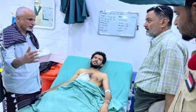 الشبحي يتفقد جرحى معركة الساحل في مستشفى عبود بالعاصمة عدن