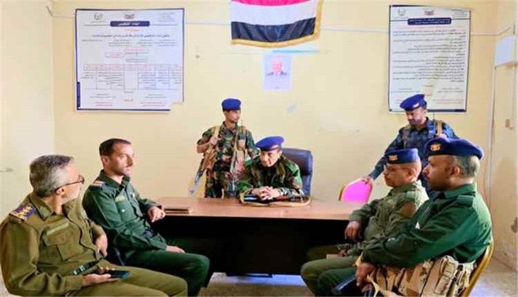 تفقد مدير عام شرطة محافظة تعز، العميد منصور عبدالرب الأكحلي، مستوى 