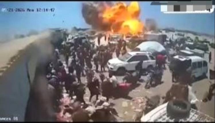 مليشيا الحوثي تقصف  سوق شعبي غربي لحج بثلاثة صواريخ باليستية