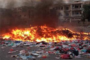 اندلاع حريق محدود بمخلفات مستشفى الجمهورية في عدن دون إصابات